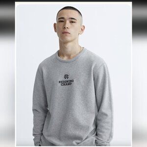 Reigning Champ Light Gray Hoodie Classic Crewneck